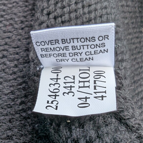 Banana Republic Black Knit Cardigan Sweater Womens Small Embellished Merino Wool - Picture 6 of 9